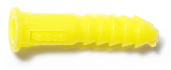 No. 6 to 8 x 7/8 Ribbed Plastic Anchors