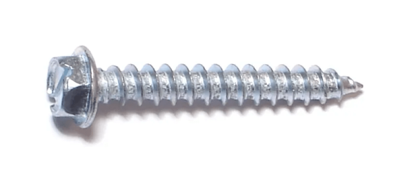 12 x 1-1/2 Slotted Hex Washer Sheet Metal Screws