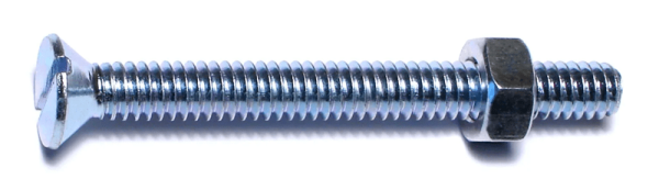 1/4-20 x 2-1/2 Slotted Flat Stove Bolts