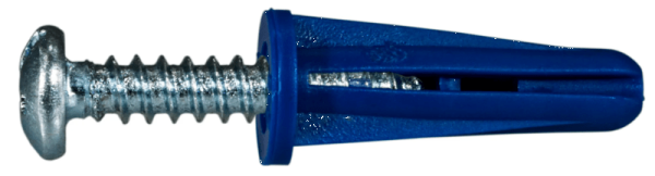 No. 6 to 8 x 3/4 Plastic Anchors with Screws
