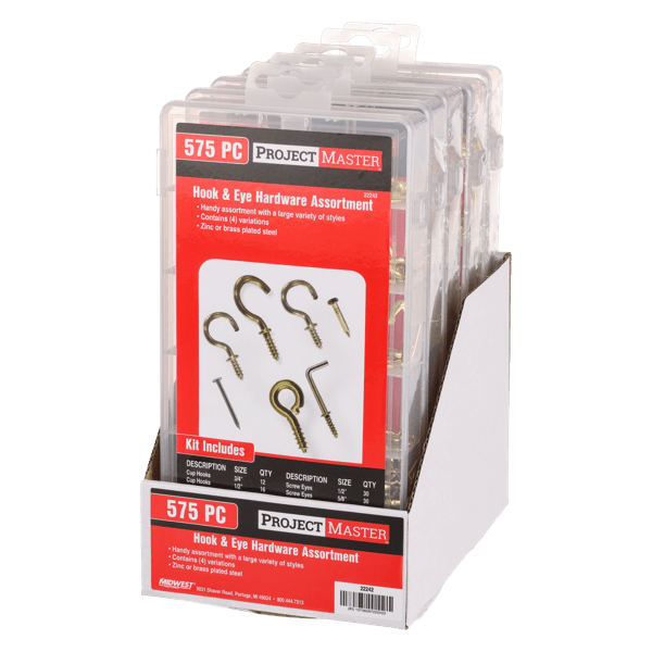ProjectMaster Small Hook & Eye Hardware 575pc Kit