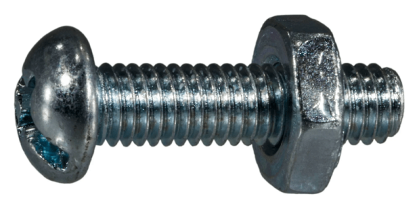 10-32 x 3/4 Combo Round Machine w/ Nuts