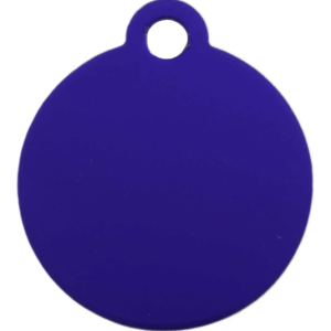 Circle Shaped Pet Tag, Small Purple