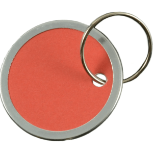 1-1/4 Papr Tag w/Ring Red
