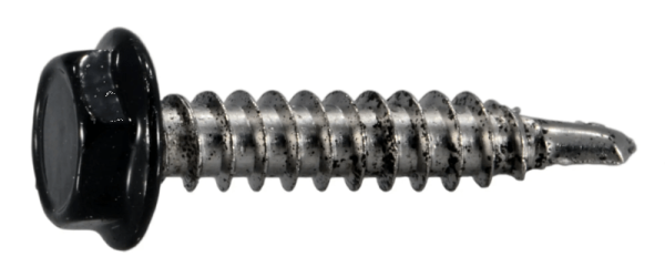 10 x 1 Hex Self-Drilling Black