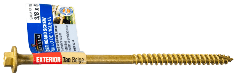 3/8 x 6 Ledger Board Screws Tan 10lb. Box