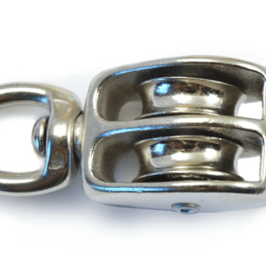 1" Swivel Double Pulley Nickel