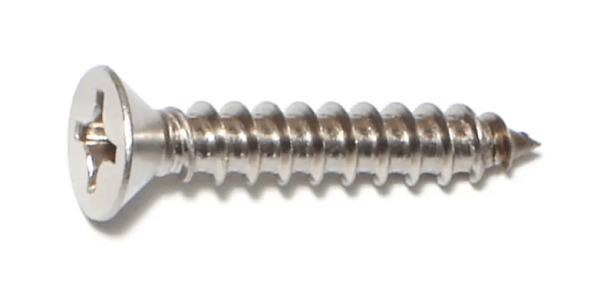 12 x 1-1/4 Phillips Flat Sheet Metal Screws