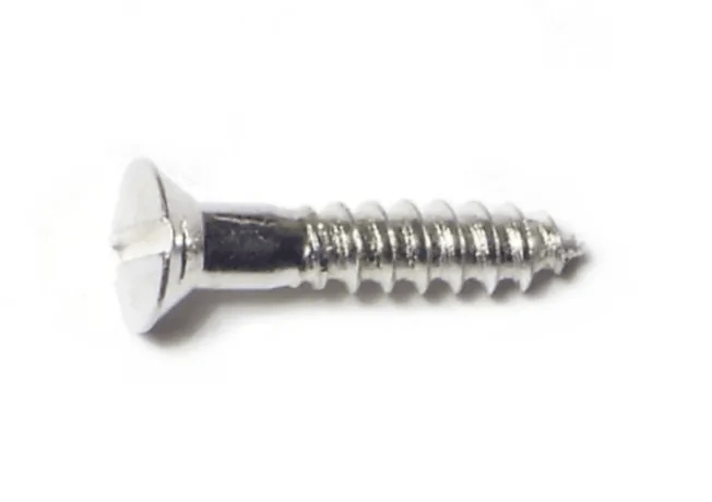 6 x 3/4 Slotted Oval Wood Screws