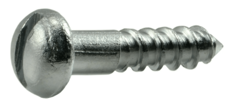 4 x 1/2 Slotted Round Wood Screws