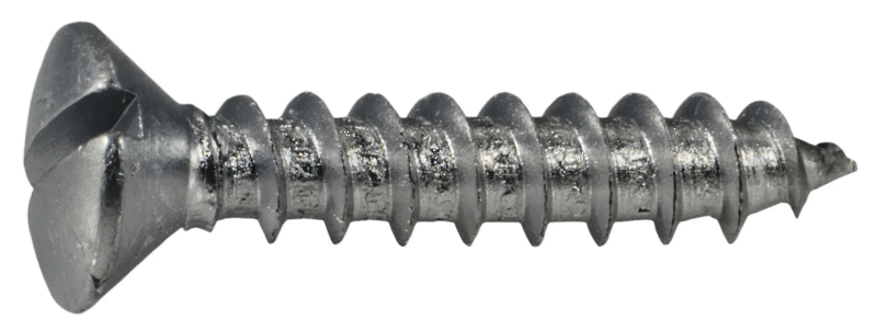 10 x 1 Slotted Oval Sheet Metal Screws
