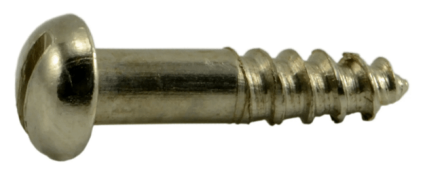 4 x 1/2 Slotted Round Wood Screws
