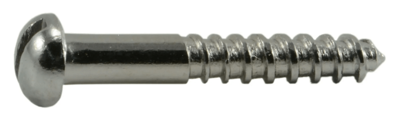 4 x 3/4 Slotted Round Wood Screws