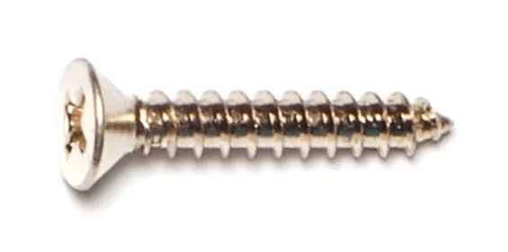 8 x 1 Phillips Flat Sheet Metal Screws
