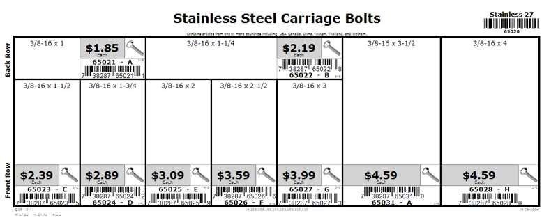 3/8-16 Stainless Carriage Bolt Assortment