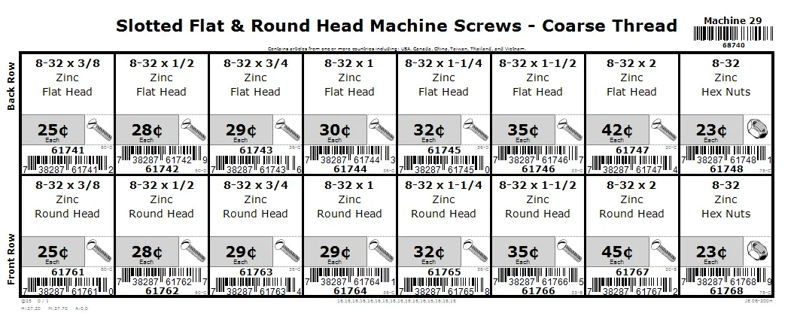 8-32 Flat & Round Head Machine Screw Assortment