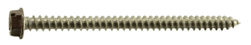 8 x 2-1/2 Brown Hex Head Sheet Metal Screws
