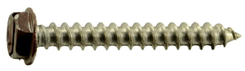 10 x 1-1/2 Brown Hex Head Sheet Metal Screws