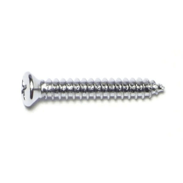 10 x 1-1/4 Phillips Oval (Jackson) Head Sheet Metal Screws