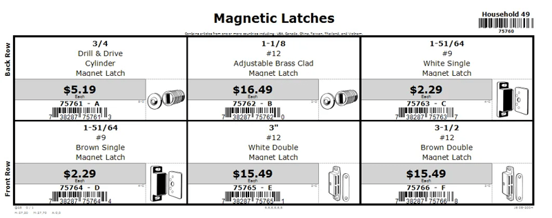 Magnetic Latches Assortment