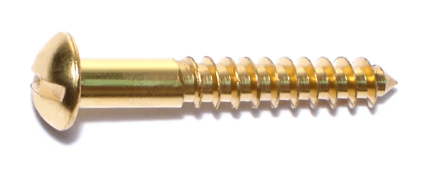 12 x 1-1/2 Slotted Round Wood Screws