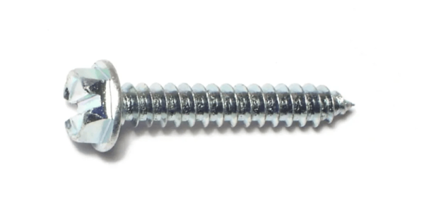 8 x 1 Slotted Hex Washer SMS