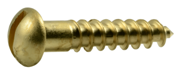 8 x 7/8 Slotted Round Wood Screws