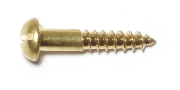 6 x 3/4 Slotted Round Wood Screws