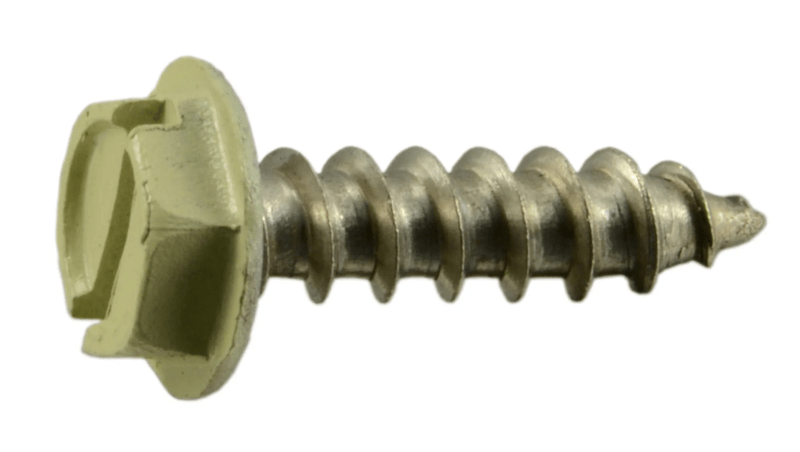 10 x 3/4 Beige Hex Head Sheet Metal Screws