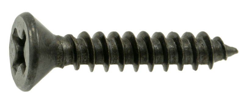6 x 3/4 Phillips Flat Decorative Screws Black