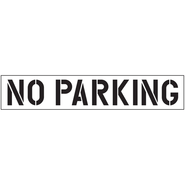 No Parking Stencil-12in Ltrs