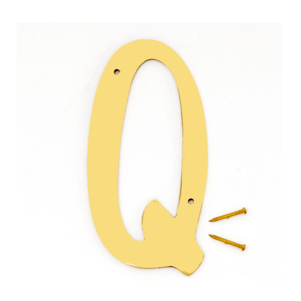 4In Decorative Brass Ltr Q
