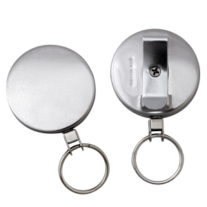 Chrome Clip on Cable Key Reel 48in