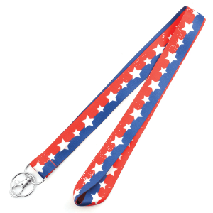 1in Wide R/W/B Stars Lanyard