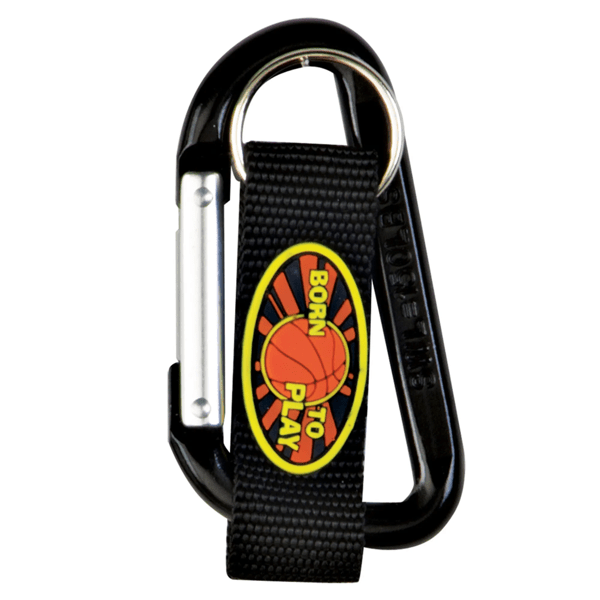 Basketball Carabiner Keychain w/Strap