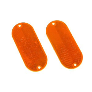 4.375In Carded Oval Amber Refl