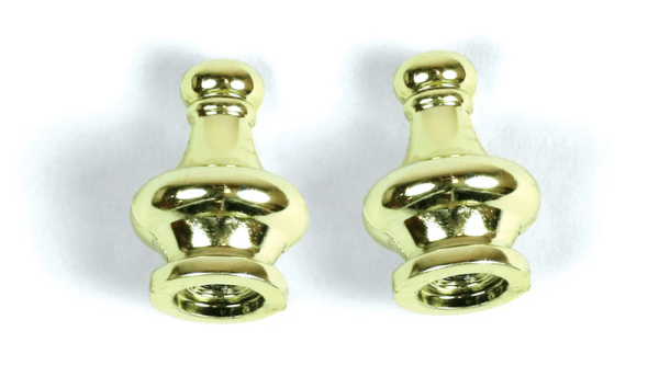 Finials,(2) Pyramid, Brass Fin