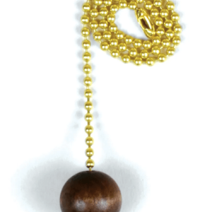 Pull Chain,Rnd Walnut W/Chain