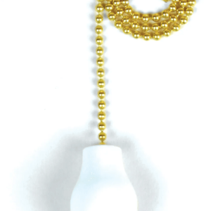 Pull Chain,White Wooden Knob W/